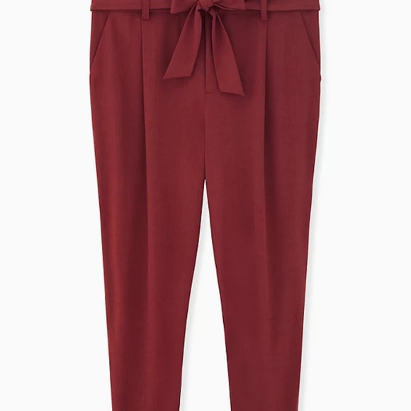 NWT Torrid Brown tie waist, paperbag, strt leg, - Picture 5 of 10